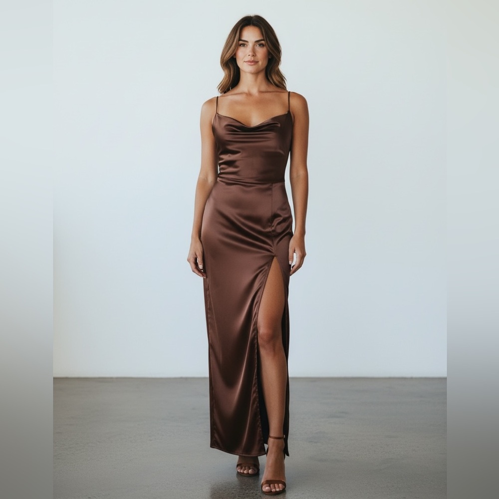 Chocolate 90s SLIP DRESS